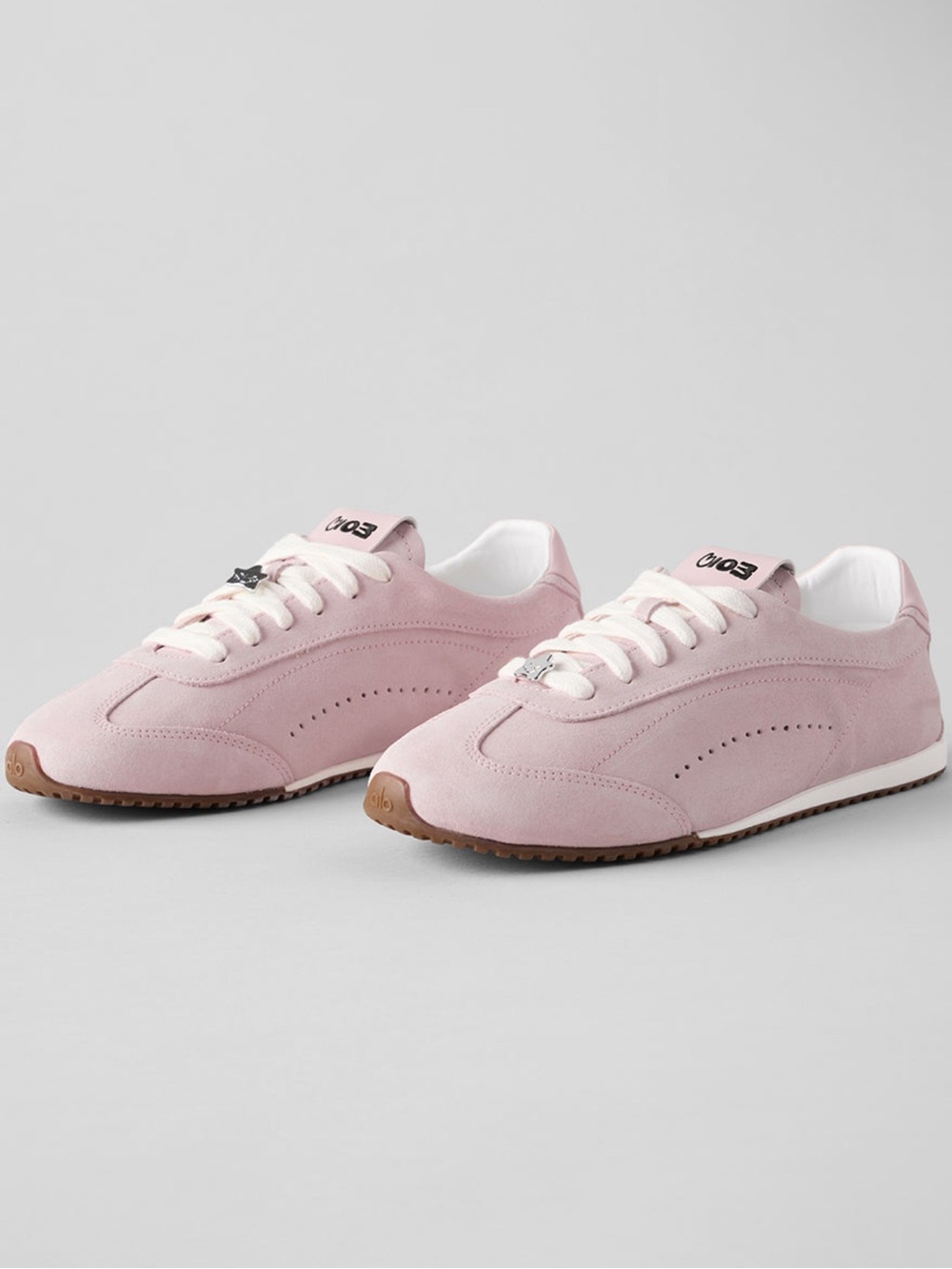 Limited edition ALO x Jisoo collab sunset sneakers petal pink